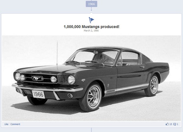 Facebook Milestone Mustang